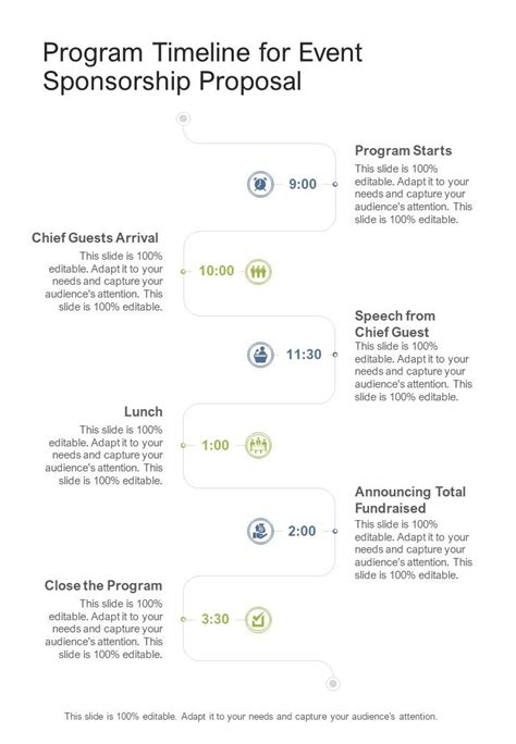 Program Timeline For Event Sponsorship Proposal One Pager Sample Example Document | Presentation ...