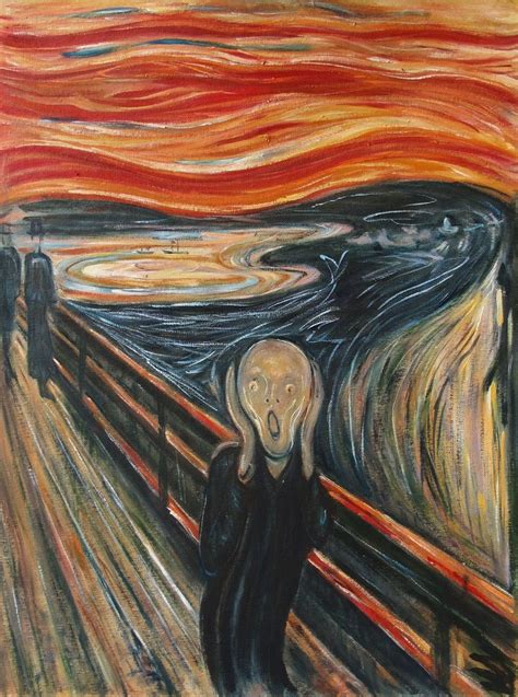 Oil painting (Scream) by Edvard Munch famous oil painting on canvas for wall decoration high ...