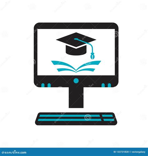 Elearning Logo - Ebook, E-learning And Knowledge Base Cartoon Vector ...