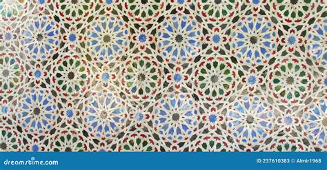 Mosaics in Alhambra palace stock image. Image of abstract - 237610383