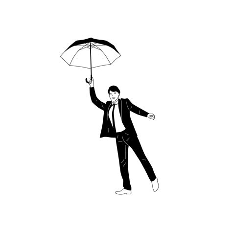 illustration of a person holding an umbrella, people in the rain using an umbrella 15842058 ...