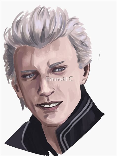 "Vergil smile" Sticker by artsyetc | Redbubble