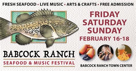 2024 Babcock Ranch Seafood & Music Festival, Babcock Ranch, Fort Myers, 16 February to 18 ...