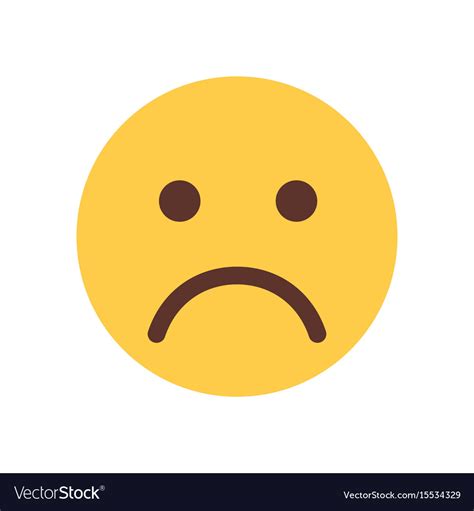 Yellow cartoon face sad upset emoji people emotion