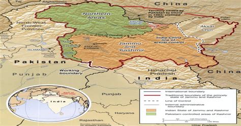 The disputed area of Kashmir, Jammu, and Aksai Chin [1,951×2,242] : MapPorn