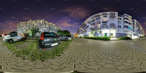 Full 360 degree view of the street virtual reality format featuring 360 ...