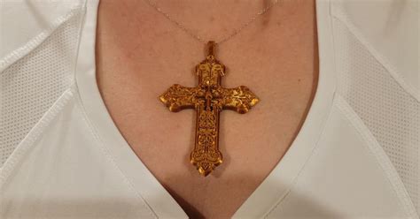 Ornamental Cross Necklace by Mikek | Download free STL model ...