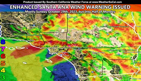 UPGRADE: Enhanced Santa Ana Wind Warning Issued for The Prone Zones of ...