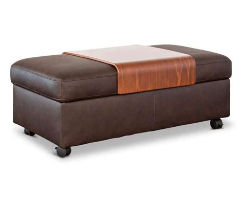 Stressless Double Ottoman With Storage And Table Top - Scan-Design ...