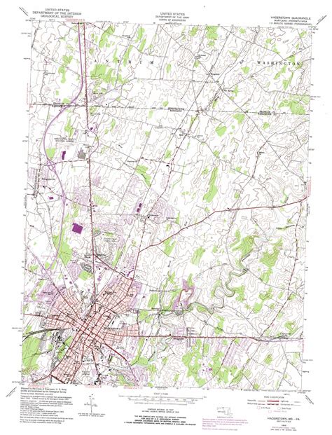 Hagerstown topographic map, MD, PA - USGS Topo Quad 39077f6