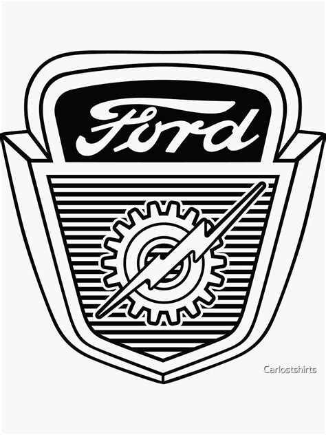 "1953 to 1956 Ford Hood Emblem, Classic Car" Sticker for Sale by Carlostshirts | Redbubble