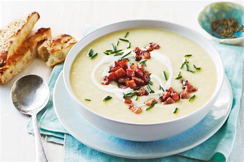 leek and potato soup with bacon