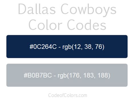 Dallas Cowboys Team Color Codes | Dallas cowboys, Dallas cowboys room, Dallas cowboys room paint