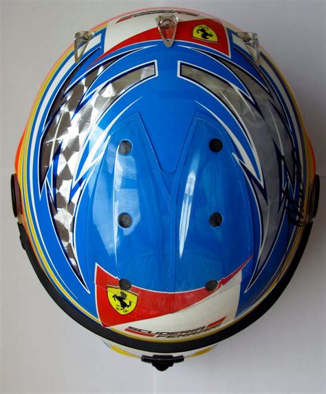 Fernando Alonso Helmet Lightning | Helmet, Bicycle helmet, Ferrari f1