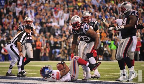 Photo: The Giants Bradshaw Scores the Game-Winning Touchdown Against the Patriots during Super ...