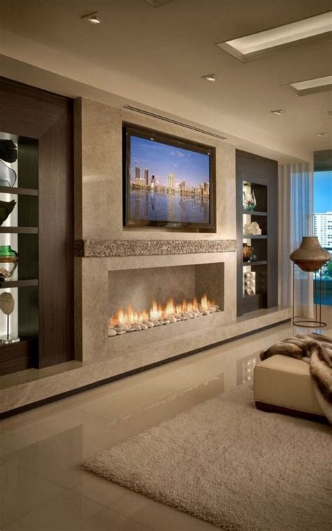 Master bedroom ideas with tv on wall 2 - www.Bodrumhavadis.com | Fireplace modern design ...