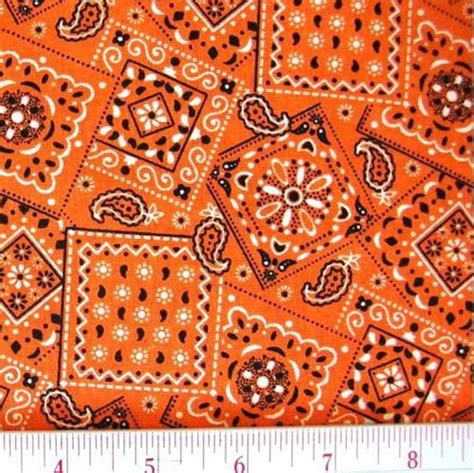 Cotton Fabric - Pattern Fabric - Blazin Bandanas Orange - 4my3boyz Fabric