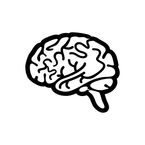 Brain icon isolated on white background. Brain icon vector similar design illustration. Brain ...