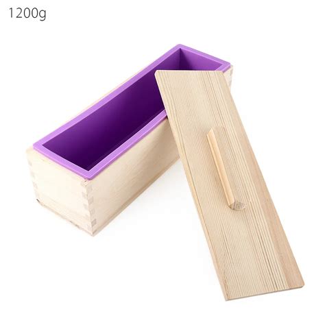 2018 Rectangular Wooden Soap Mold With Silicone Liner Cover Loaf Soap Mold Tool DIY Soap Candle ...