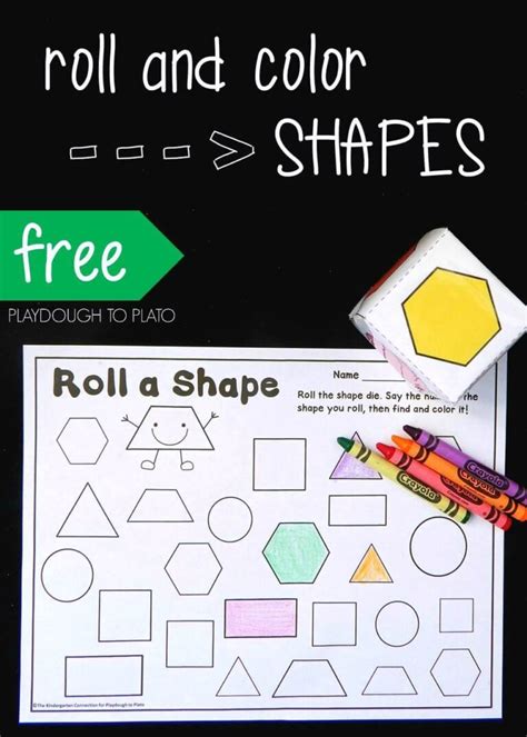 Roll and Color 3D Shapes - Playdough To Plato