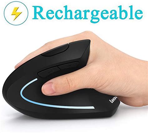 LEKVEY Ergonomic Mouse, Vertical Wireless Mouse - Rechargeable 2.4GHz ...