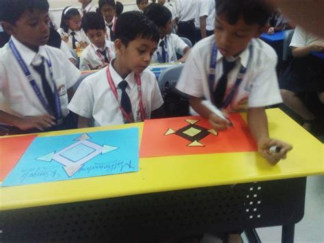 Mathematical Rangoli Activity In this activity children have used different shapes and made ...