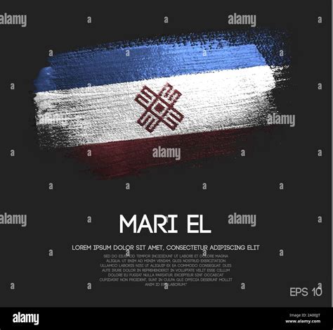 Mari El Flag Made of Glitter Sparkle Brush Paint Vector Stock Vector ...