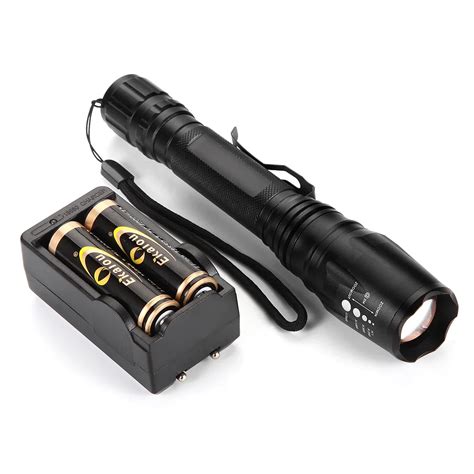 Waterproof LED Flashlight 5000 Lumens High Power LED Torches Zoom Tactical LED Flashlights torch ...