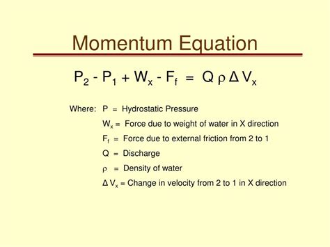 PPT - River Mechanics and Introduction to Unsteady Flow Equations PowerPoint Presentation - ID ...