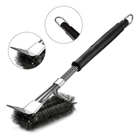 Barbecue Stainless steel BBQ Cleaning Brush,3 in1 Churrasco Outdoor ...