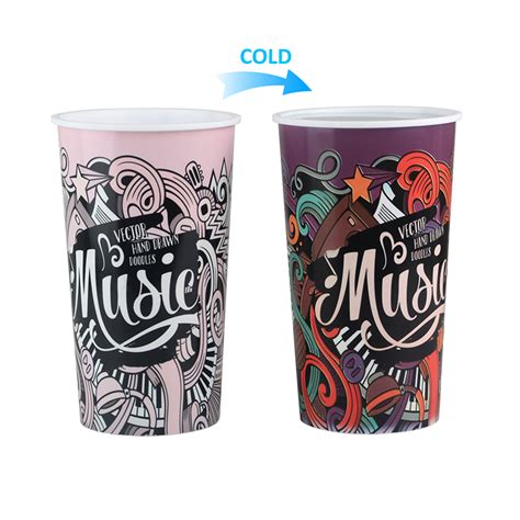 Custom Music design cold color changing plastic cup-China Shenzhen color changing cup ...