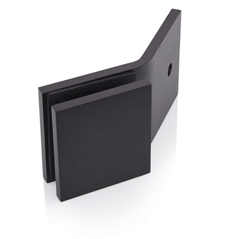 135 Degree Glass to Wall Bracket - Matt Black - Frameless Shower Hinges