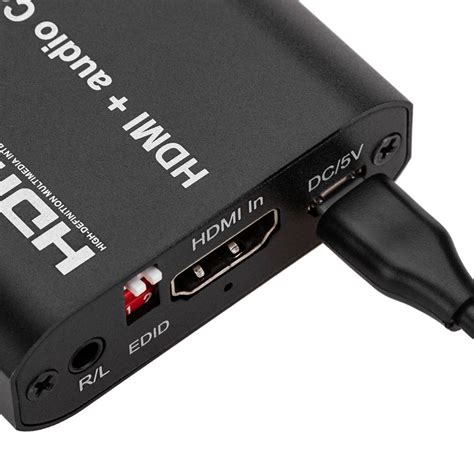 HDMI 4K to HDMI 4K Converter with Analog, Toslink and Coaxial Audio - Cablematic