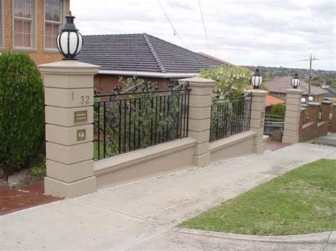 Footing for cement block fence post? | House fence design, Concrete ...