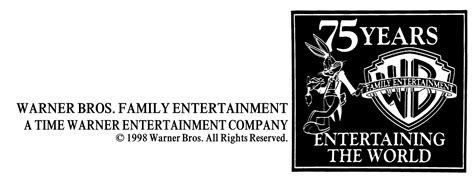 Image - WARNER BROS. FAMILY ENTERTAINMENT 1998 PRINT LOGO 75 YEARS VERSION 1.png - Logopedia ...