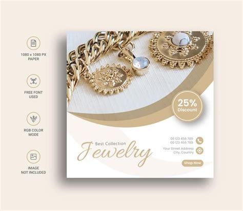 Premium Vector | Jewelry social media instagram post banner or square ...