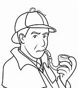 Master Detective Coloring Pages  Learny Kids sketch template