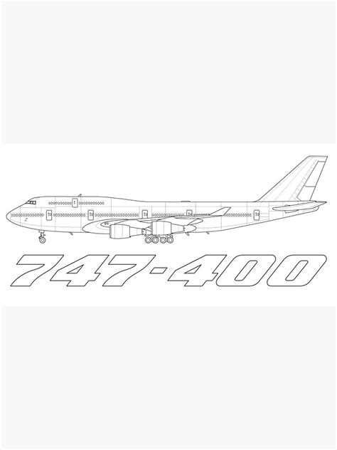 "Boeing 747-400 Outline" Poster for Sale by Avi8orGear | Redbubble