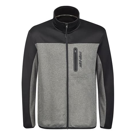 Ski-Doo Tech Mid Layer Fleece Heather Grey | SkiDooGear.com