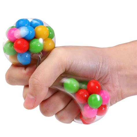 Buy Squeeze Ball Toy, Squishy Stress Balls with Colorful Beads, Sensory ...