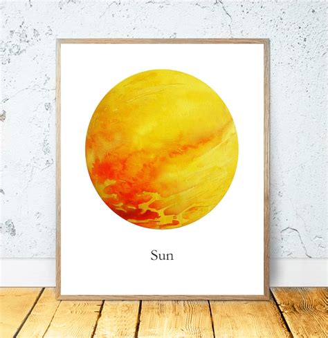 Solar System Set of 10 Watercolor Planets PRINTABLE ART Planet - Etsy