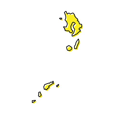 Simple outline map of Kagoshima is a prefecture of Japan 22803784 ...