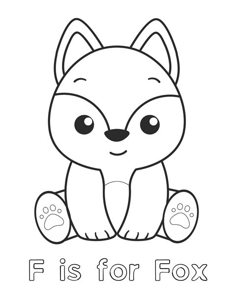 Free Cute Fox Coloring Pages for Kids and Adults