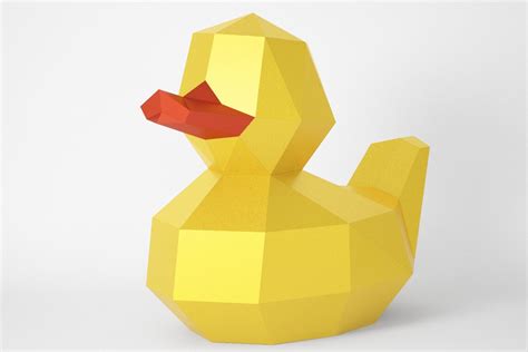 Duck Paper Craft PDF Template - LACRAFTA