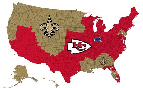 NFL Imperialism Map - Divisional 2018 : nfl