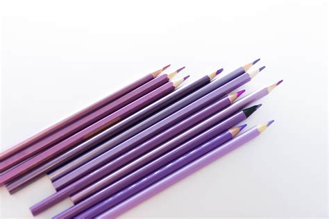 Free Images : pencils, purple, wood, creative, creativity, art, design, school, violet, brush ...