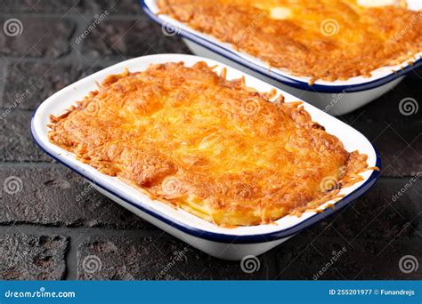 Gratin Dauphinois Potato Casserole With Cream And Cheese, French ...