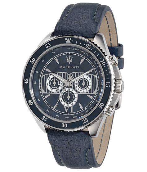 Maserati Times Blue Leather Analog-chronograph Watch - Buy Maserati ...