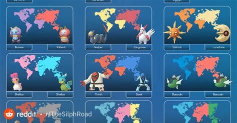 the pokemon world map is shown with all different types of characters ...