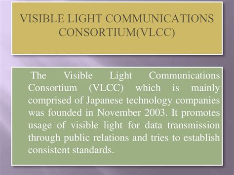 Visible light communication